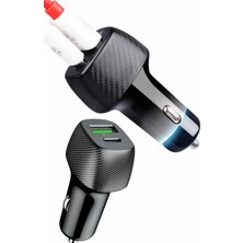 Esplendor Araç Içi Şarj Cihazı 38W Güç Kapasiteli Type-C Girişli Araba Çakmaklık