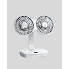 Esplendor 720° Döner Çift Taraflı Masaüstü Vantilatör – USB Şarjlı Sessiz Fan
