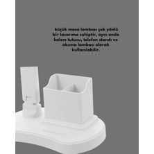 Esplendor Ayarlanabilir Kısılabilir LED Masa Lambası | Entegre Kalemlik ve Telefon Tutucu Özellikli