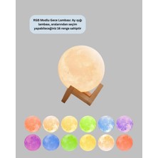 Esplendor 16 Renkli 3D Ay Gece Lambası Rgb Modlu Şarjlı