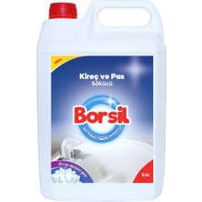 Borsil Kireç Ve Pas Çözücü 5 LT Banyo Ve Musluk Parlatıcı Nano Teknoloji Derinlemesine Temizlik