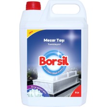 Borsil Mezar Taşı Ve Anıt Temizleyici 5 LT Yoğun Etkili Leke Sökücü Doğal Taş Koruyucu