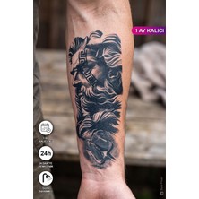 BP Tattoo 1 Ay Kalıcı Poseidon Dövmesi Geçici Poseidon Dövme Tattoo