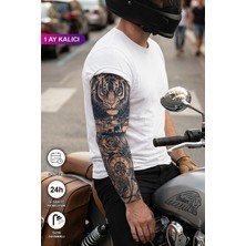 BP Tattoo 1 Ay Kalıcı 24 Saat Sonra Renklenen Kaplan Kol Kaplama Dövme