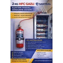2kg  GAZLI Otomatik Pano Söndürme Sistemi 4 Yıl Garantili