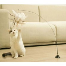 Esplendor Vantuzlu Tüylü Zilli Kedi Oyun Oltası