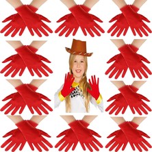 Esplendor Kırmızı Renk Likralı 23 Nisan 29 Ekim 19 Mayıs Gösteri Bando Eldiveni 10 Çift ( 20 Adet )