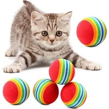 Esplendor 2 Adet Gökkuşağı Renklı Kedı Köpek Oyun Topu