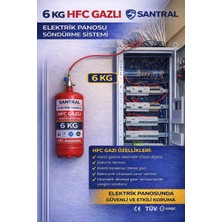 Santral 6 kg HFC Gazlı Otomatik Pano Söndürme Sistemi 4 Yıl Garantili Askı Aparatı Hediye