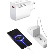 Esplendor Type C Yüksek Hızlı Şarj Aleti Beyaz 120W Ultra Uzun Ömürlü