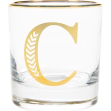 PremiumPort Şık 300ML Monogram Bardak, Günlük Kullanım Için Mükemmel Seçenek