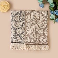 Evidea Soft 2'li Mutfak Havlusu - Gri / Bej - 30X50 cm
