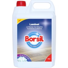 Borsil Laminat Ve Mantar Yer Döşemesi Temizleyici 5 LT Parlatıcı Etkili Nano Teknoloji Panel Bakımı