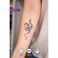 BP Tattoo 1 Ay Kalıcı 24 Saat Sonra Renklenen Yılan Dövmesi Yarı Kalıcı Dövme