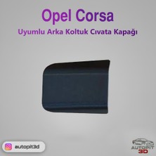 AutoPit 3D Opel Corsa Uyumlu Arka Koltuk Cıvata Kapağı