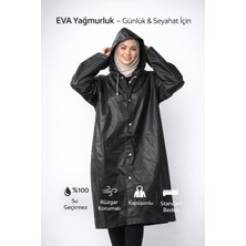 Esplendor Eva Yağmurluk Kapüşonlu Çıtçıtlı Su ve Rüzgar Geçirmez Standart Beden Pardesü