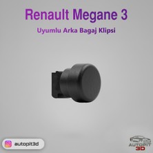 AutoPit 3D Renault Megane 3 Uyumlu Arka Bagaj Klipsi (2 Adet)