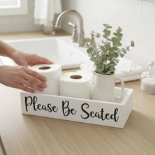 PostOtto Design Studio Dekoratif Ahşap Banyo Düzenleyici Sepet - Tuvalet Kağıtlığı ve Tezgah Üstü Organizer