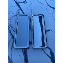 PremiumPort 2'li Gümüş Dikdörtgen Servis Tepsisi Seti, Şık ve Kullanışlı Sunumlar