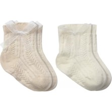 İsmiyle Al Ismiyl Fiyonklu Penye Soket Çorap 2li 10149 Bej 255669