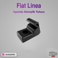 AutoPit 3D Fiat Linea Uyumlu Güneşlik Tutucu (Klips / Kanca)