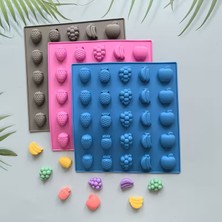 PremiumPort Renkli Silikon Kalıp, Meyve Figürleri, Epoksi ve Jelibon Şekilleri