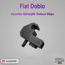 AutoPit 3D Fiat Doblo Uyumlu Güneşlik Tutucu Klips (Kanca)
