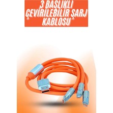 MK Beykoz Çoklu Şarj Kablosu USB Type-C Ios Uyumlu 120W Hızlı Şarj Kablosu - KE002Q-77Y4E8