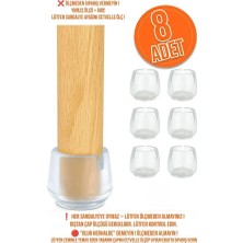 EYD 2.5 cm ve 3.2 cm Arası Silikon Masa Sandalye Pabuç Koltuk Sandalye Kaydırmaz Zemin Koruyucu 8 Adet