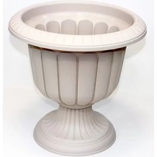 İsmiyle Al 9,8 Litre Nergis Ayaklı Saksı Kırık Beyaz ROYALEKS-N001