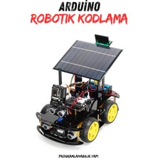 Fuchsia Wifi Kontrollü Arduino Robot Araba Kiti ESP32 Kamera Uyumlu Güneş Enerjili Stem Eğitim Robotu