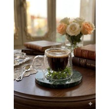 Wardy Çift Çıdarlı Çiçekli Cam Bardak 250ML.