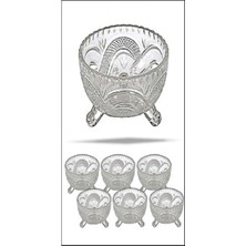 Toyigoo 6'lı Kristal Lüx Ayaklı Cam Çerezlik Şekerlik Sunumluk Kase TYG-84037RS