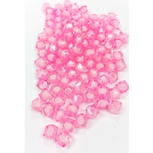 Toyigoo Küp Boncuk Içten Boncuklu Bileklik Çanta Boncuğu 10 mm 50 gr Pembe - BNC459 TYG-84037RS