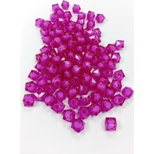 Toyigoo Küp Boncuk Içten Boncuklu Bileklik Çanta Boncuğu 10 mm 50 gr Mor - BNC451 TYG-84037RS