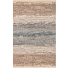 Eko Halı Kutnu Kılım Ktn 03 Beıge Blue Modern Ombre Renk Geçişli Yıkanabilir Çift Taraflı Kilim