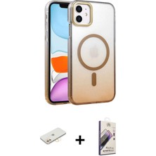 Toyigoo Ieg™ iPhone 11 Kılıf Ahenk Doku Özel Seri - Siyah Bilvis 3D Mat Cam Ekran Koruyucu + Sarı Renk