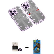 Toyigoo Ieg™ iPhone 14 Pro Max Kılıf Ufuk Doku Prime - Siyah 18D Cam Ekran Koruyucu + Gold Bilvis Titan
