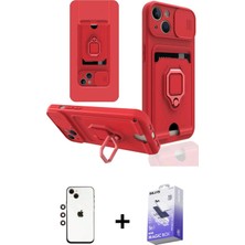 Toyigoo Ieg™ iPhone 14 Kılıf Vadi Form Prime - Siyah Bilvis 5in1 5d Magic Hayalet Cam Ekran Koruyucu + G