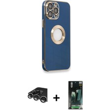 Toyigoo Ieg™ iPhone 14 Pro Max Kılıf Iz Form Serisi - Siyah 360 Mat Full Body Arka Koruyucu + Gümüş