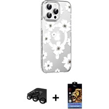 Toyigoo Ieg™ iPhone 15 Pro Kılıf Yörünge Işık Prime - Siyah Buffer Hayalet Cam Ekran Koruyucu + Siya
