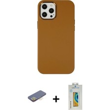 Toyigoo Ieg™ iPhone 12 Pro Max Kılıf Çekirdek Çizgi - Siyah Polymer Nano Ekran Koruyucu + Sarı Renkli