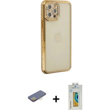 Toyigoo Ieg™ iPhone 12 Pro Kılıf Yörünge Koleksiyonu - Siyah Polymer Nano Ekran Koruyucu + Sarı Renkl