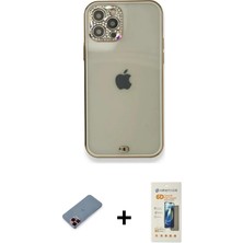 Toyigoo Ieg™ iPhone 12 Pro Kılıf Eksen Minimal Koleksiyonu - Siyah 6d Mat Seramik Hayalet Nano Ekran Kor