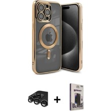 Toyigoo Ieg™ iPhone 15 Pro Kılıf Nova Işık Özel Seri - Siyah Bilvis Hayalet Cam Ekran Koruyucu + Tita