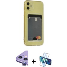 Toyigoo Ieg™ iPhone 11 Kılıf Doruk Klasik Koleksiyonu - Siyah 3D Antistatik Cam Ekran Koruyucu + Mor Raz