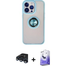 Toyigoo Ieg™ iPhone 15 Pro Max Kılıf Yörünge Çizgi - Siyah Bilvis 5in1 5d Magic Hayalet Cam Ekran Kor