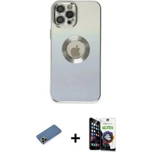 Toyigoo Ieg™ iPhone 12 Pro Max Kılıf Kutup Yansıma Özel Seri - Şeffaf Temperli Cam Ekran Koruyucu + G