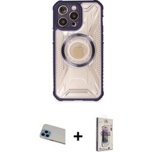 Toyigoo Ieg™ iPhone 13 Pro Max Kılıf Kutup Modern - Siyah Bilvis 3D Cam Ekran Koruyucu + Mavi Rainbow Ka
