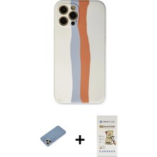 Toyigoo Ieg™ iPhone 12 Pro Max Kılıf Yadigar Çizgi - Siyah Mat Seramik Nano Ekran Koruyucu + Gümüş S